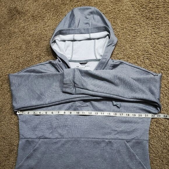 Under Armour Women's Gray Loose Fit Lace Up Long Sleeve Hoodie Medium -C - Picture 3 of 5